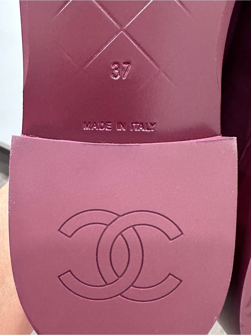 NEW 2026 CHANEL BURGUNDY LEATHER LOAFERS OXFORD SHOES GOLD STRASS CC TURNLOCK 37 - Picture 16 of 16